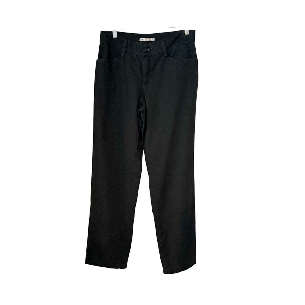 Calvin Klein Dress Pants Men's Size 34x30 Black pinstripe Trousers